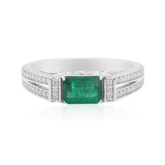 Bague en or et Emeraude de Zambie