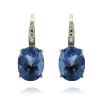 Boucles d'oreilles en argent et Fluorite à couleur changeante