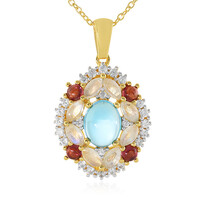 Collier en argent et Topaze bleu Suisse