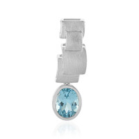Pendentif en argent et Topaze bleu ciel
