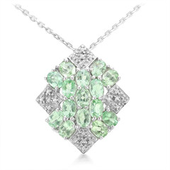 Collier en argent et Tourmaline Paraiba du Brésil