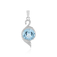 Pendentif en argent et Topaze bleu ciel