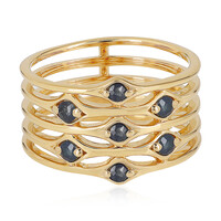 Bague en argent et Saphir bleu