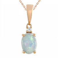 Collier en or et Opale Welo AAA