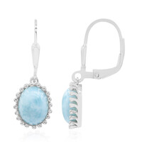 Boucles d'oreilles en argent et Larimar