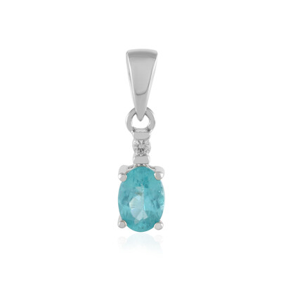 Pendentif en argent et Apatite bleue