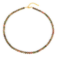 Collier en argent et Unakite
