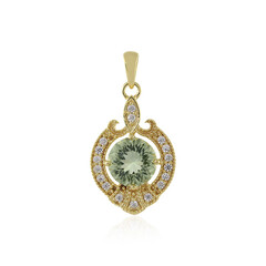 Pendentif en argent et Améthyste verte