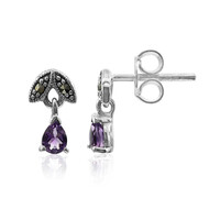 Boucles d'oreilles en argent et Améthyste