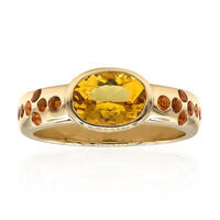 Bague en or et Béryl doré