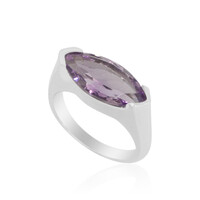 Bague pour homme en argent et Améthyste Rose de France
