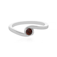 Bague en argent et Diamant rouge I3
