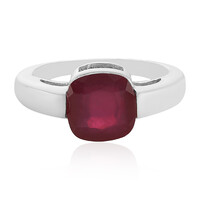 Bague en argent et Rubis de Madagascar