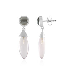 Boucles d'oreilles en argent et Quartz rose