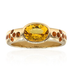 Bague en or et Béryl doré