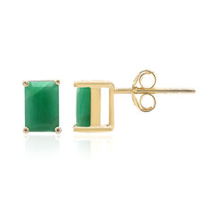 Boucles d'oreilles en argent et Emeraude du Brésil
