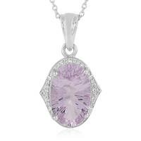 Collier en argent et Améthyste Rose de France
