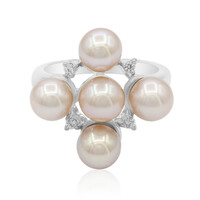 Bague en argent et Perle de culture d'eau douce (TPC)