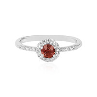 Bague en argent et Zircon rose