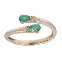 Bague en or et Emeraude de Zambie AAA (CIRARI)
