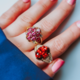 Bague en argent et Grenat de Malaya