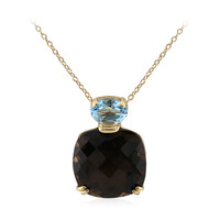 Collier en argent et Quartz fumé