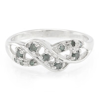 Bague en argent et Diamant fantaisie