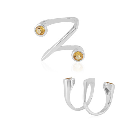 Bague en argent et Béryl jaune (de Melo)