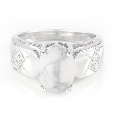 Bague en argent et Howlite