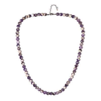 Collier en argent et Améthyste chevron