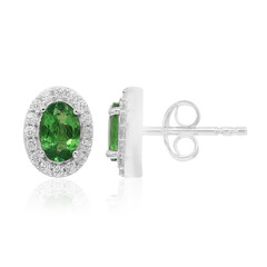 Boucles d'oreilles en argent et Grenat Tsavorite