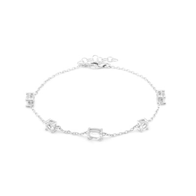 Bracelet en argent et Topaze blanche