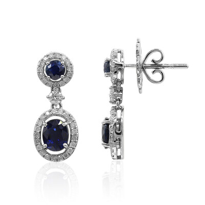 Boucles d'oreilles en or et Saphir bleu (Estée Collection)