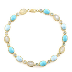 Bracelet en argent et Pierre de Lune blanche (KM by Juwelo)
