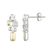 Boucles d'oreilles en argent et Topaze blanche (Adela Silber)
