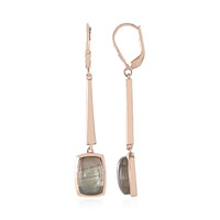 Boucles d'oreilles en argent et Labradorite verte de Maniry (KM by Juwelo)