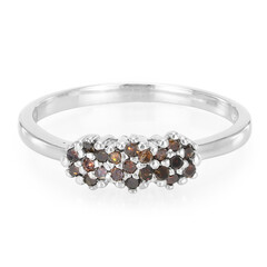 Bague en argent et Diamant fantaisie