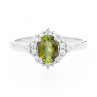 Bague en argent et Tourmaline cuprifère
