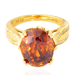 Bague en or et Sphalérite (de Melo)