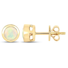 Boucles d'oreilles en or et Opale Welo