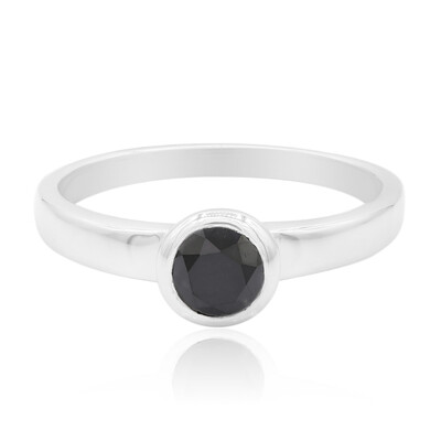 Bague en argent et Diamant noir