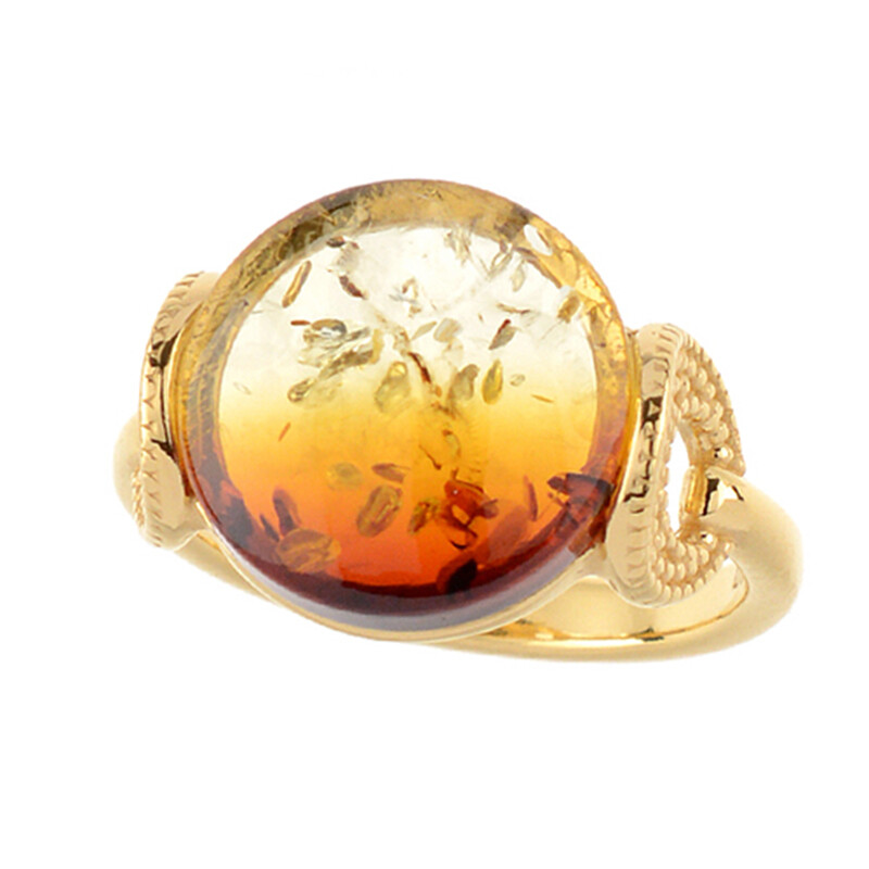 Bague Ample En Argent / Plaqué Argent Coloré - Taille 58 - Années 1970/1980 - Occasion