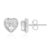 Boucles d'oreilles en argent et Topaze blanche