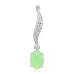 Pendentif en argent et Chrysoprase impériale