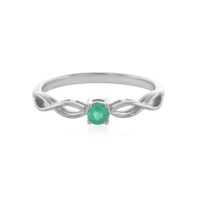 Bague en argent et Emeraude de Colombie