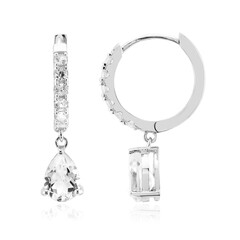 Boucles d'oreilles en argent et Topaze blanche