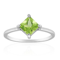 Bague en argent et Péridot de Birmanie