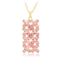 Collier en or et Saphir Padparadscha non chauffé (AMAYANI)