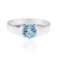 Bague en argent et Topaze bleu Suisse (Tenner Diniz)