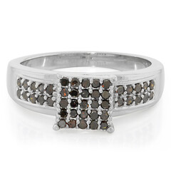 Bague en argent et Diamant fantaisie